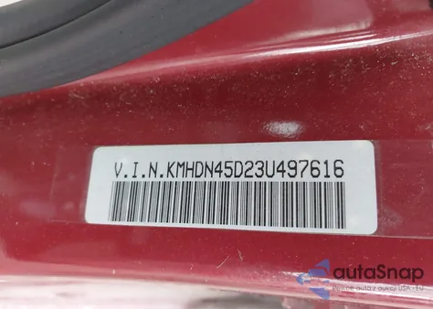 2003 Hyundai Elantra Gls/Gt из США, поврежденный, VIN KMHDN45D23U497616